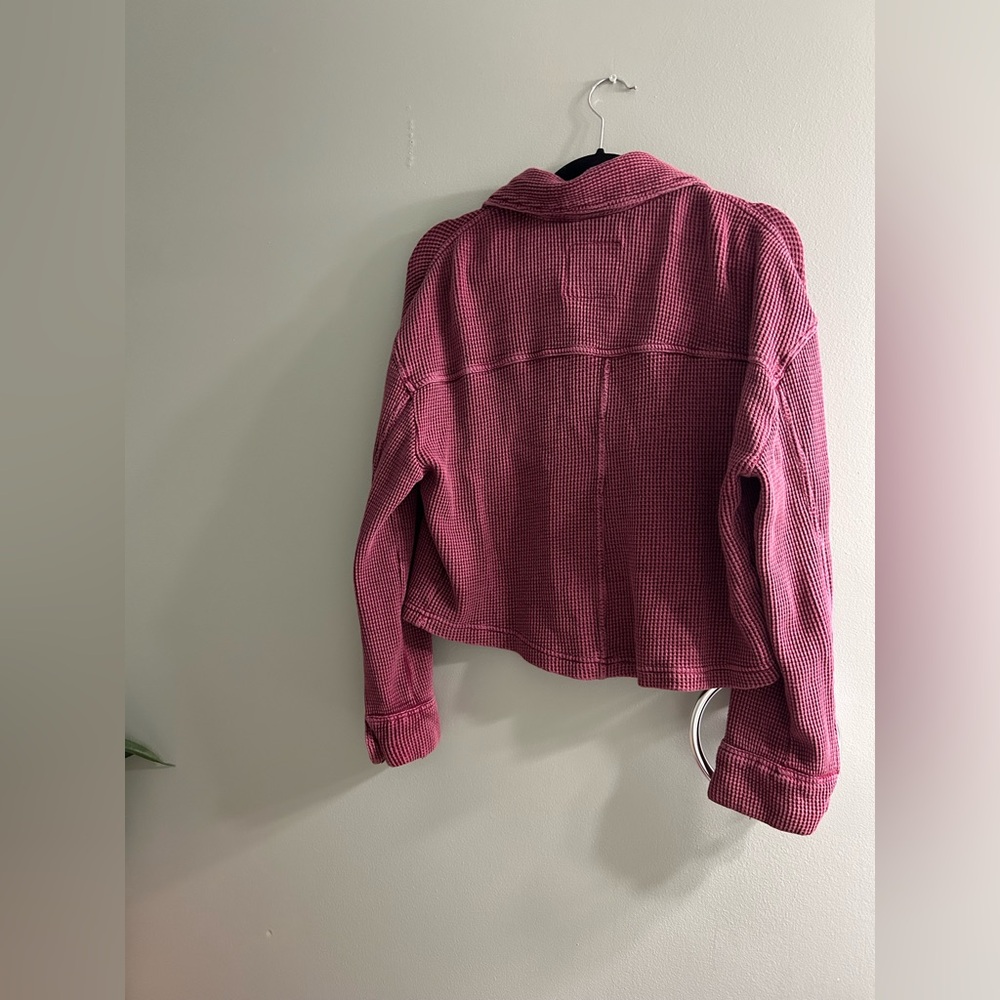 Bagatelle Collection waffle knit sweater jacket - Picture 3 of 5